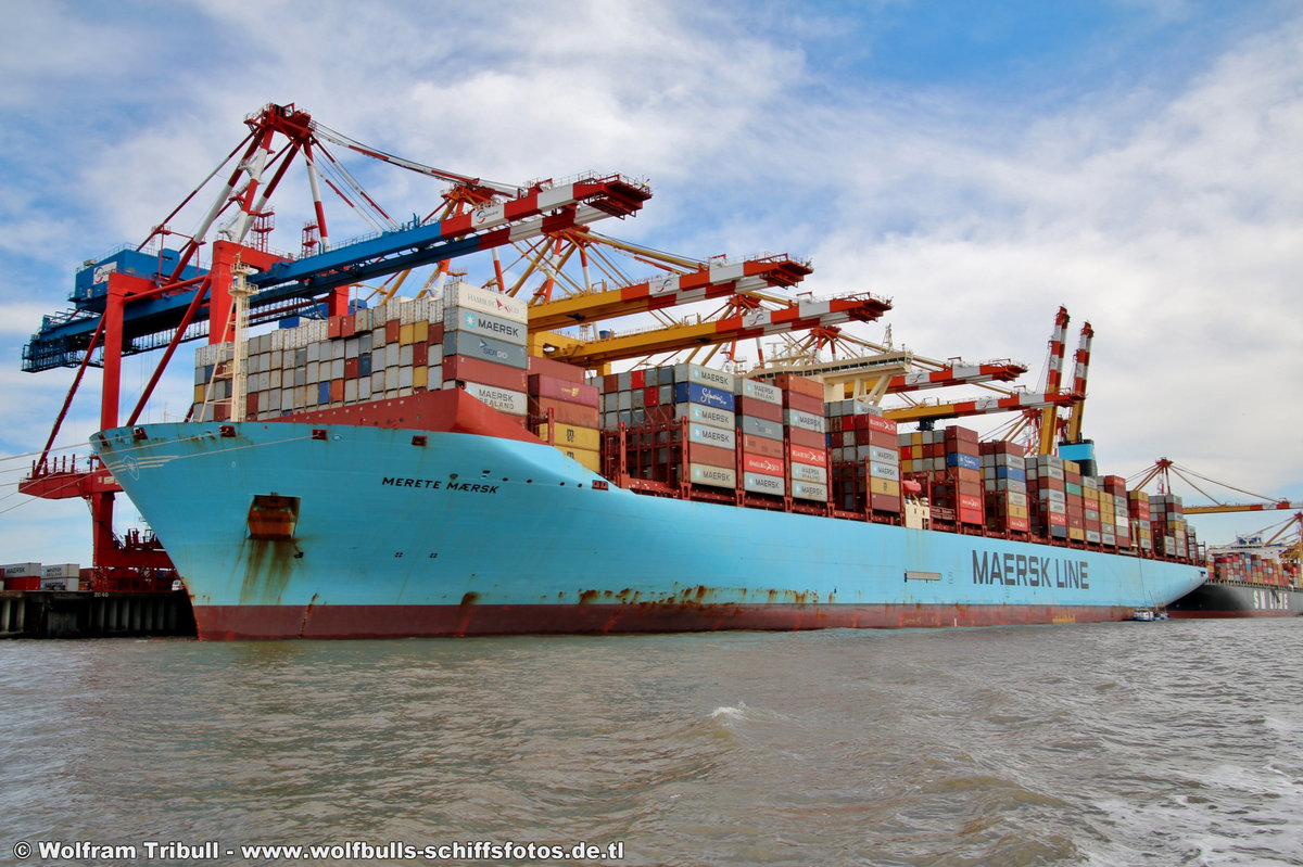 MERETE MAERSK am 01.08.2018 bei Bremerhaven Höhe Container Terminal Eurogate