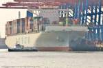 COSCO DEVELOPMENT aufgenommen am 22.08.2013 bei Hamburg Hhe Container Terminal Tollerort