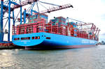 COSCO SHIPPING SAGITTARIUS aufgenommen am 18. September 2019 bei Hamburg Höhe Container Terminal Tollerort