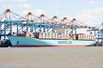 EVELYN MAERSK am 12.08.2012 bei Bremerhaven Hhe Container Terminal NTB