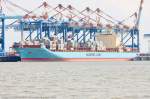 MAERSK TAURUS am 03.08.2013 bei Bremerhaven Hhe Container Terminal NTB
