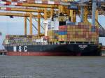MSC BANU aufgenommen am 10.08.2014 bei Bremerhaven Hhe Container Terminal Eurogate