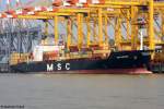 MSC DYMPHNA am 25.08.2011 bei Bremerhaven Hhe Containerterminal Eurogate