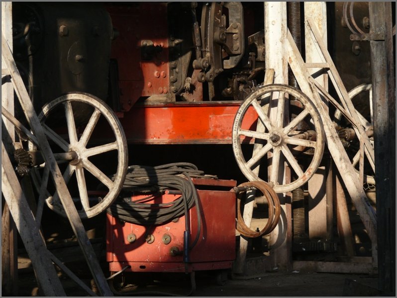 Hebeb�cke im Dampfdepot und Ausbesserungswerk Asmara/Eritrea. (30.10.2008)