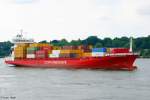 Containerships Viii aufgenommen am 27.07.2010 bei Hamburg-Finkenwerder Höhe Rüschpark