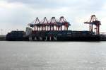 HANJIN PORT KELANG aufgenommen im Hamburger Hafen Hhe Container Terminal Eurogate am 17.08.2009