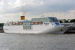 COSTA ROMANTICA am 29.08.2012 bei Hamburg Höhe Cruise Terminal Altona